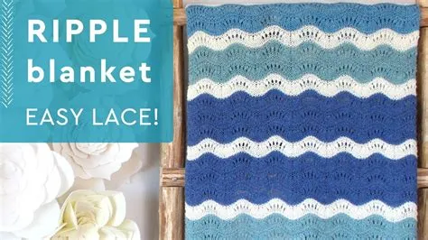 Ripple Wave Blanket: Easy Lace Knitting Pattern - YouTube