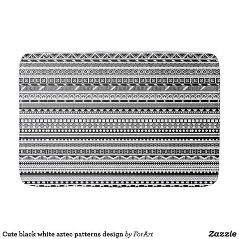 Cute black white aztec patterns design Bath Mat & Rug | Aztec pattern ...