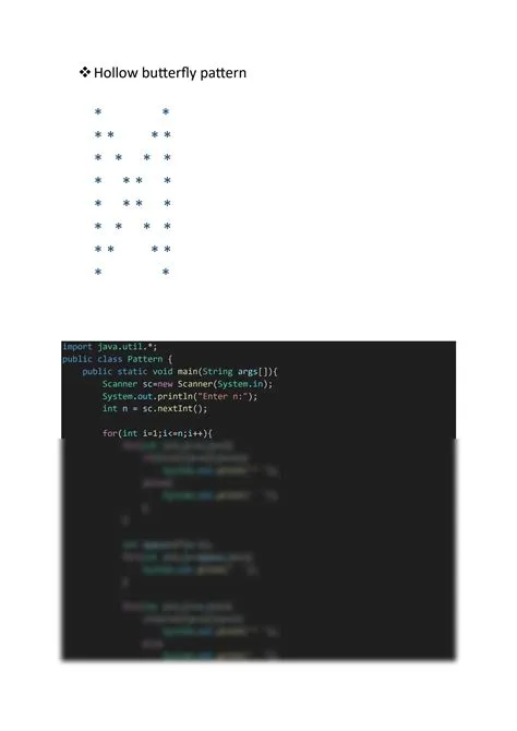SOLUTION: Hollow butterfly pattern code in java - Studypool