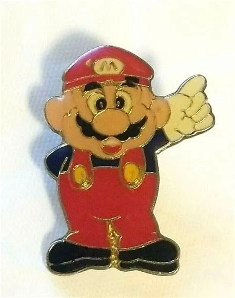 Vintage Super Mario Bros Gold Tone Enamel Lapel Pin 1988 Nintendo of ...