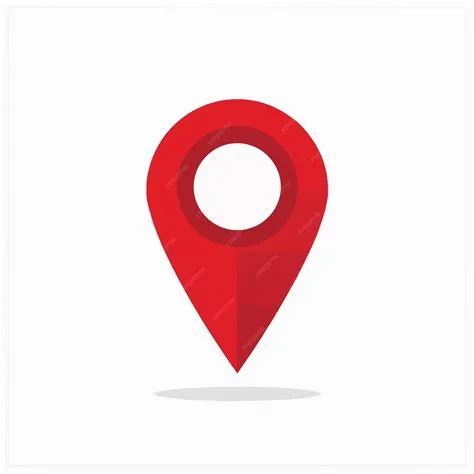 Premium Vector | A red marker with a red dot on it