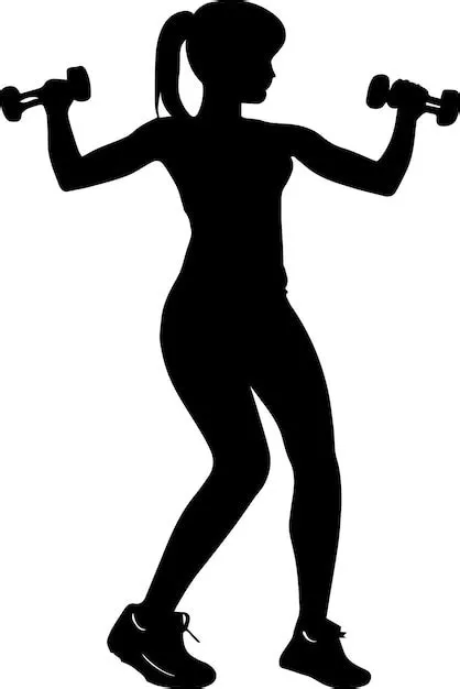 Premium Vector | A girl vector silhouette gym