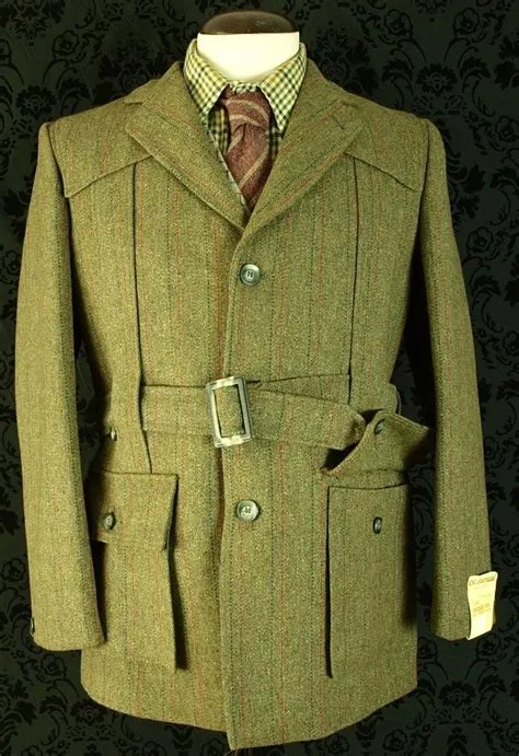 Mens Derby Tweed Norfolk Shooting Hunting Jacket Coat VTG 40 to 42 med ...