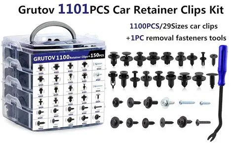 Amazon.com: 1101PCS Auto Retainer Clips Assortment Automotive Push Pins ...