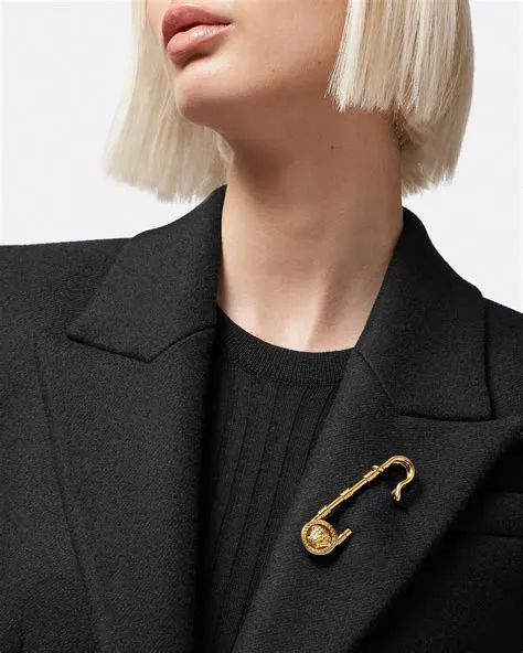 Safety Pin Brooch in 2025 | Hand brooch, Safety pin brooch, Brooch