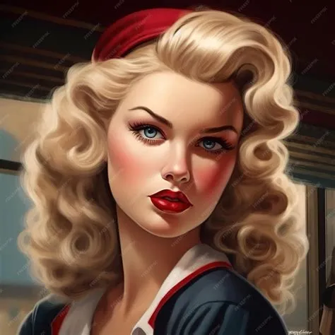 Premium Photo | Style retro pin up girl illustration