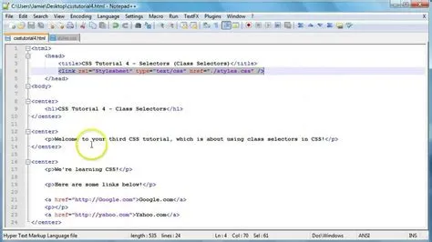 CSS Tutorial 4 - Selectors (Class Selectors) - YouTube