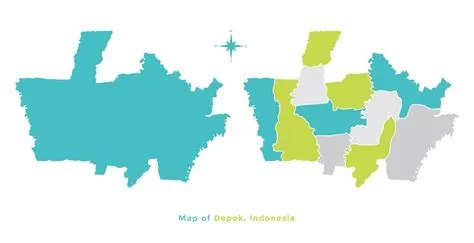 Premium Vector | Depok city indonesia map vector