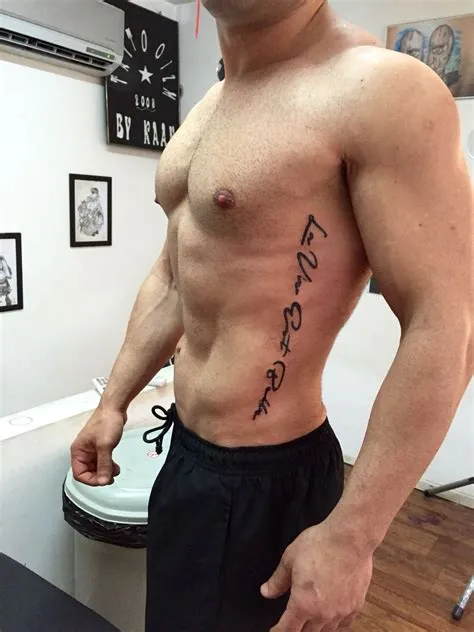 Name On Ribs Tattoo - Tattoo Style Trends