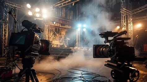 Premium Photo | Professional film cameras on set awaiting the action ...