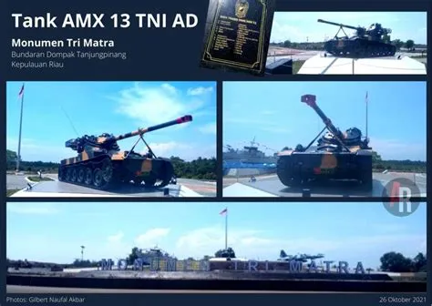 Tank Ringan AMX 13 TNI AD di Monumen Tri Matra
