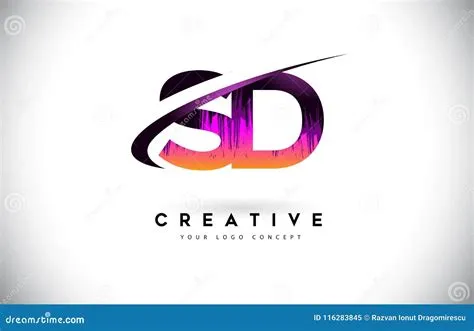 SD S D Grunge Letter Logo with Purple Vibrant Colors Design. Creative ...