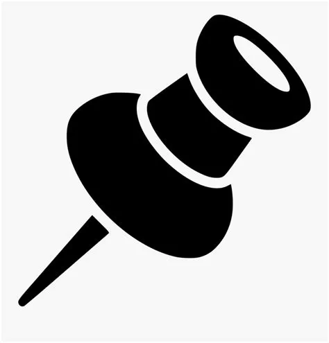 Svg Png Icon Free - Black Transparent Background Pin Png , Free ...