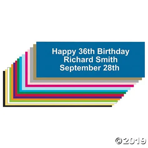 Personalized Solid Color Banners - Medium (1 Piece(s)) | GlowUniverse.com