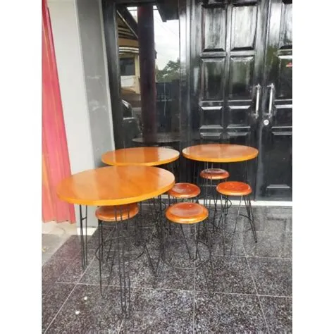 Jual meja bar / meja cafe /meja coffee shop / meja warkop bulat tinggi ...