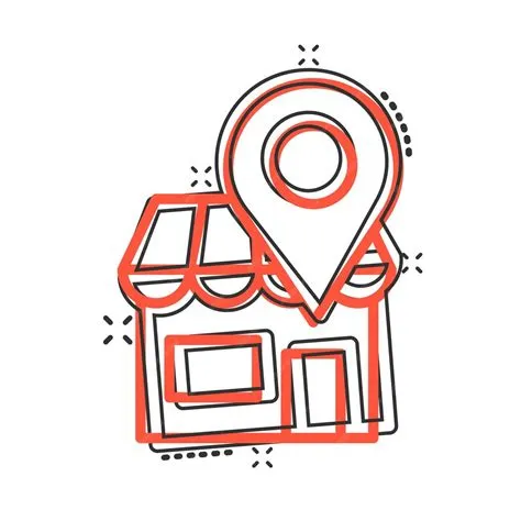 Home-pin-symbol im comic-stil hausnavigation cartoon-vektor ...