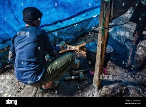 Mining in Indonesia, Java, Asia Stock Photo - Alamy