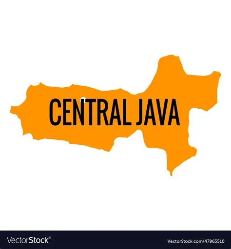 Central java province map Royalty Free Vector Image