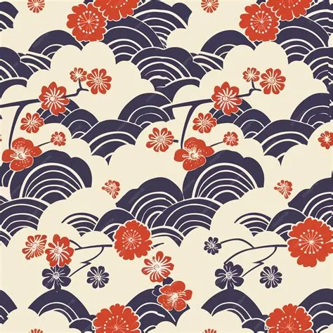 Premium Vector | Japanese seamless pattern illustration