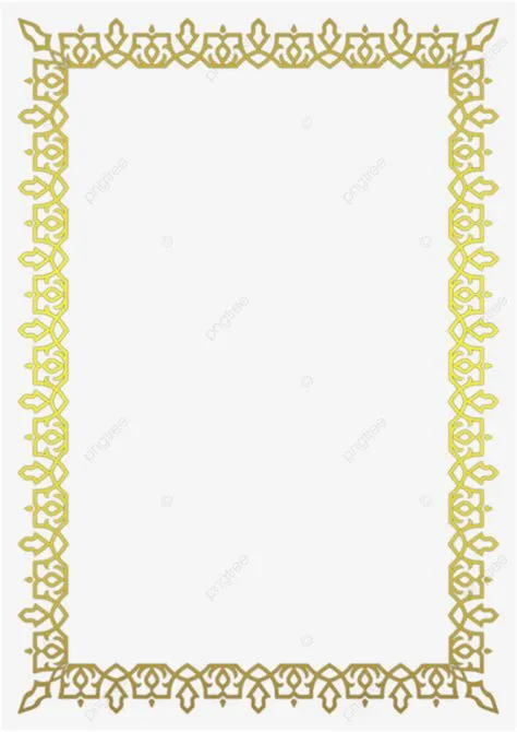 Desain Bingkai Border Dengan Warna Gradasi Kuning Cocok Untuk Hiasan ...