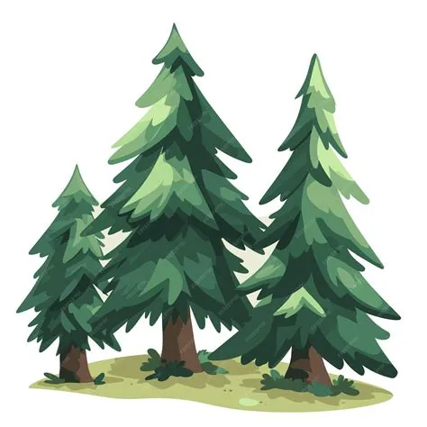 Premium Vector | Simple Cartoon Forest with Triangle Pine Trees