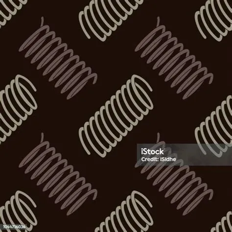 Seamless Pattern With Coil Springs Stock Illustration - Download Image ...