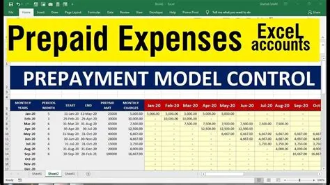 prepaid expenses worksheet in excel | prepayments and accruals schedule ...