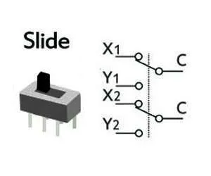 microtivity: 6-pin Slide Switch (Pack of 12)