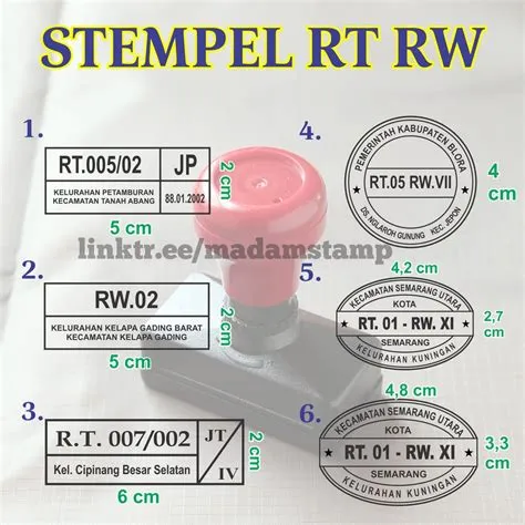 Jual stempel rt rw flash tinta otomatis pemerintahan kelurahan ...