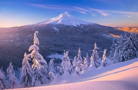 nature, Landscape, Sunrise, Mountain, Snow, Forest, Lake, Frost, Snowy ...