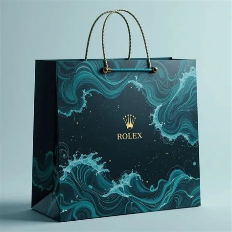 Paper Packaging Bag design, inspired by iris van water wave theme blue ...