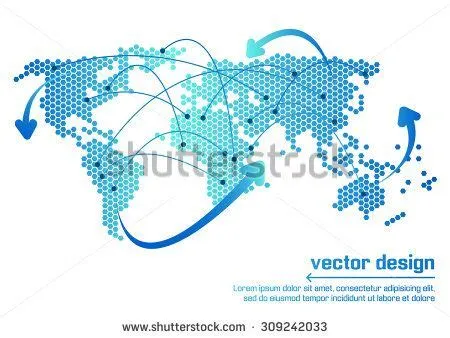 Vector world map design - stock vector | World map design, Halloween ...