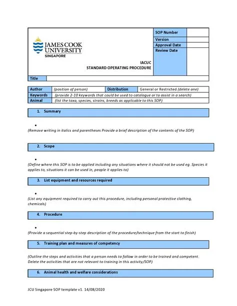 Nonprofit Standard Operating Procedure Template