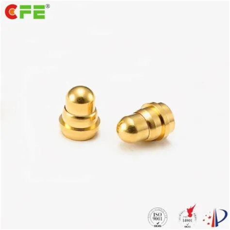 Through hole spring loaded electrical contact pins