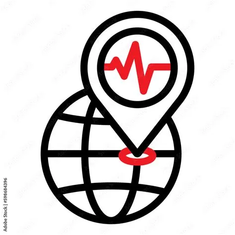 Earthquake location icon. Map pin and Earthquake vector illustration ...