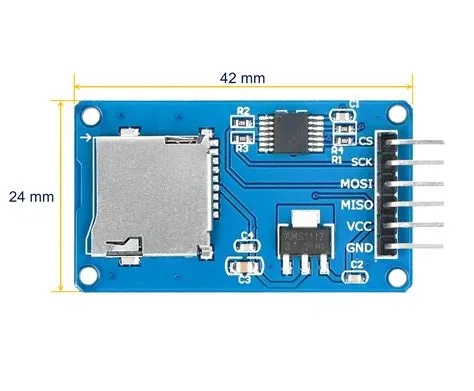 DIYables Micro SD Card Adapter Module Reader for Arduino, ESP32 ...