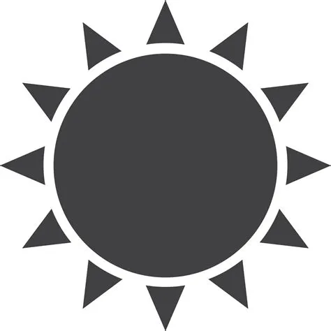 Sun Clip Art Black And White