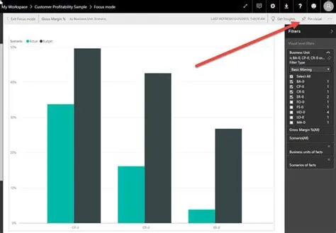 Power BI Focus Mode for Images and Data on Dashboards