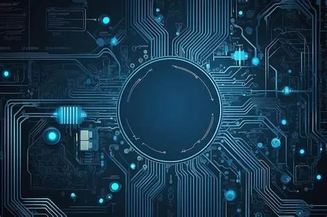 Premium Photo | Vector Blue Technology Background Circuit Diagram