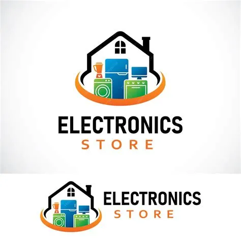 Premium Vector | Electronics store logo design template