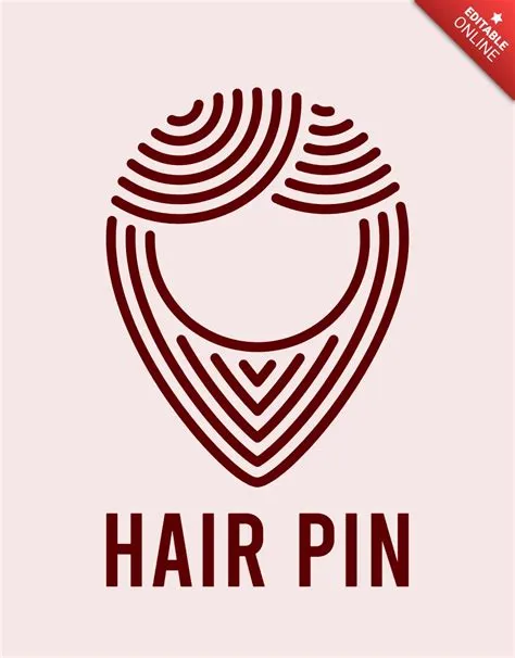 Hair Pin Logo Design Template | Free Design Template
