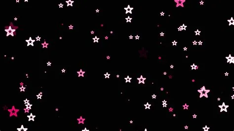 Black Background With Pink Stars