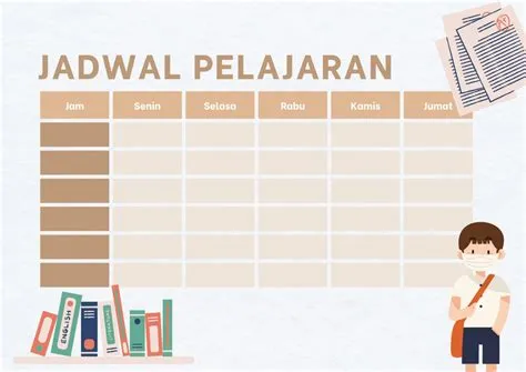 Halaman 5 - Gunakan Template Jadwal Pelajaran Keren Gratis - Canva