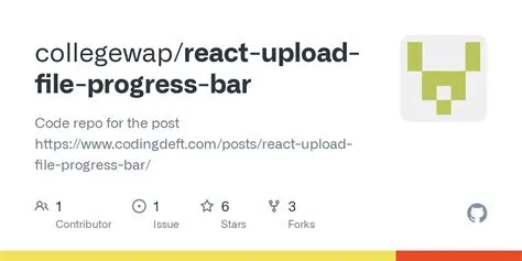 GitHub - collegewap/react-upload-file-progress-bar: Code repo for the ...