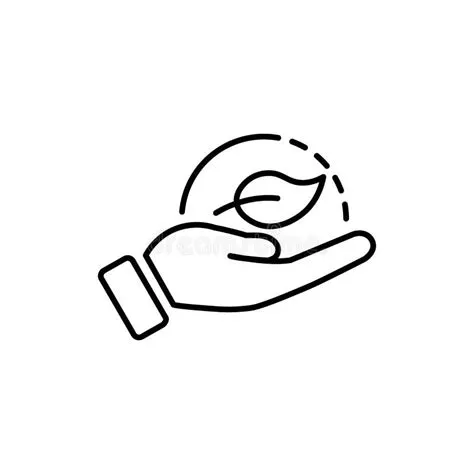 Hand and Leaf Icon Save Nature Symbol Design Element Logo Template Eps ...