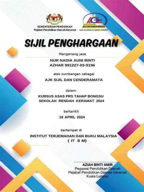 Sijil Penghargaan Guru | PDF