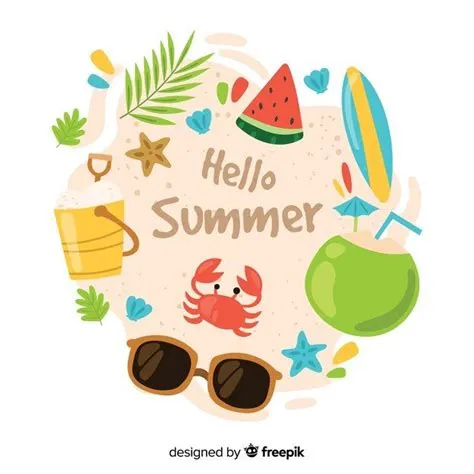 Free Vector | Hand drawn hello summer background | Summer backgrounds ...
