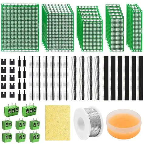 Tnisesm PCB Board Prototype Kits, Circuit Solder Double Side Board with ...