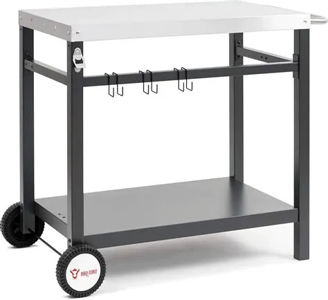 BBQ-Toro barbecue trolley | 85 x 50 x 81 cm | Metal barbecue table with ...