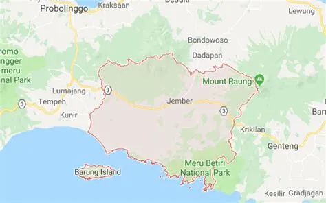 Peta Kota Kabupaten Jember Jawa Timur HD (Google Maps) - SEJARAH